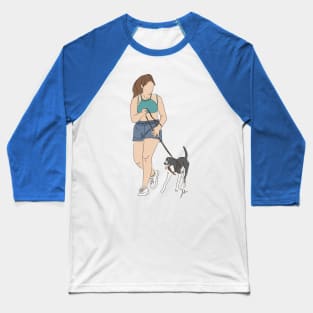 Walking the dog Baseball T-Shirt